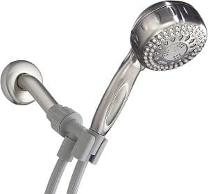 MAXX-imize Your Shower with Easy-to-Remove Flow Restrictor Choice Series Polished Chrome Finish 3 Spray Settings 4.4 inch Hand Held Shower Head with Extra Long Stainless Steel Hose ShowerMaxx 