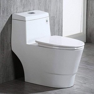 WoodBridge T-0019 Dual Flush Elongated One Piece Toilet 