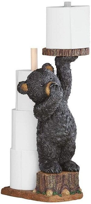  Standing Cub Black Bear Toilet Paper Holder