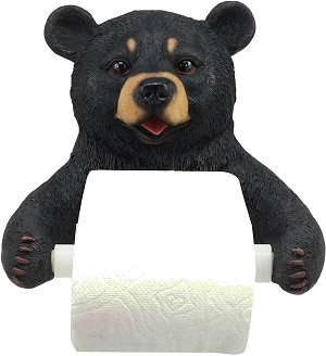  Cute Grizzly Black Bear Toilet Paper Holder