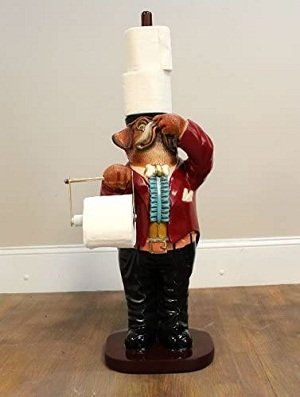 The King's Bay Dog Boxer Butler Toilet Paper Holder 