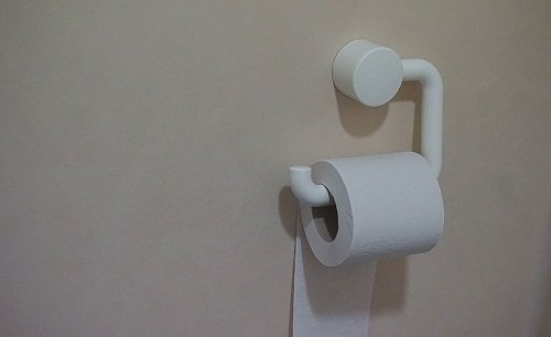 Open toilet paper holder