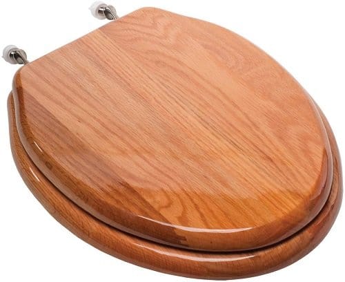 Wooden toilet seat