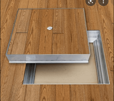 Wooden floor access hatch