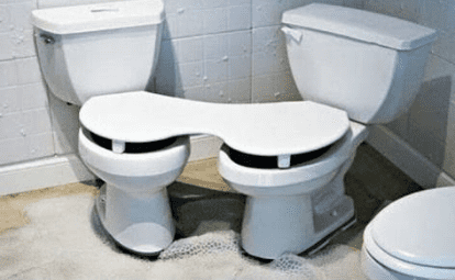 Special toilets for conjoined twins